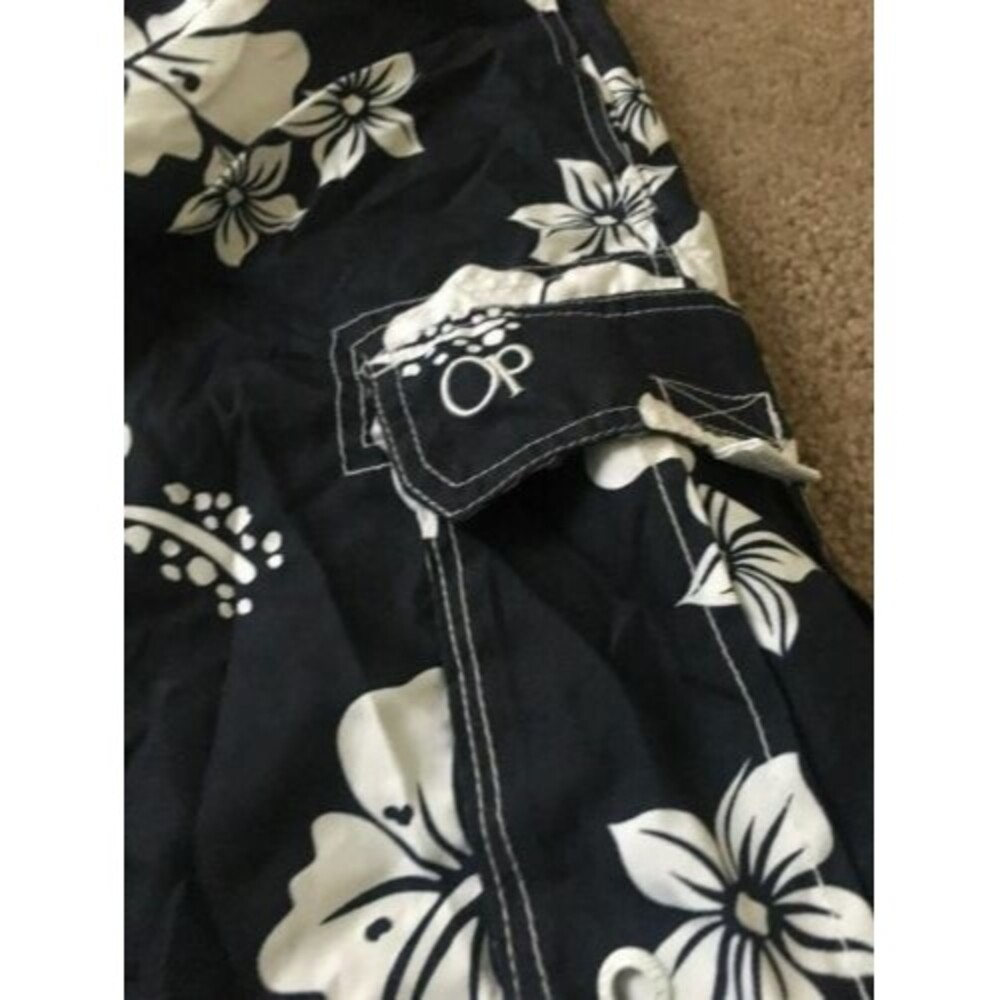 Op Big Men's Floral Print Swim Board Shorts Lined Size 3XL Multicolor - Picture 3 of 6